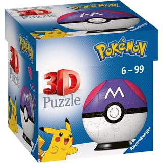 Ravensburger 3D-Puzzle 54 Teile 3D Puzzle Ball Pokémon Meisterball 11564, 54 Puzzleteile