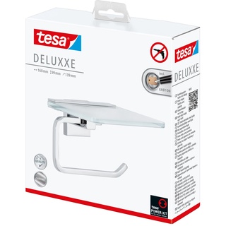 Tesa Toilettenpapierhalter Deluxxe mit Ablage Chrom