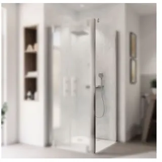 BREUER Seitenwand für Pendeltür EUROPA Design 90 x 200 cm Anschlag rechts Klarglas Profilfarbe chrom