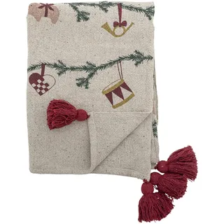 Bloomingville Yule Plaid 130 x 160 cm Rot