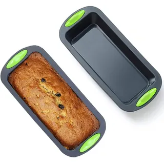2 Stück Brotbackform aus Silikon – Rechteckige Kastenform Hitze- und Kältebeständig (bis 230°C/-40°C) für Brot, Kuchen & Desserts | Spülmaschinengeeignet, Antihaftbeschichtung, Leicht zu Entformen