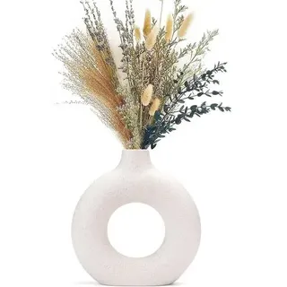 Vasen Pampasgras Keramik Blumen Ornament Deko Büro S Beige