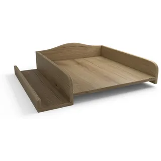 regalik Wickelaufsatz für Waschmaschine – Wickelauflage 60x70 cm – Laminierte Holzplatte – Evoke Eiche – 82x72x10 cm – Sicherer & Platzsparender Wickeltischaufsatz