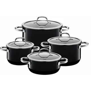 Silit Passion Black Topf-Set 4-tlg. 3 x Fleischtopf + Bratentopf