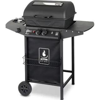 ACTIVA Halifax Lavastein Gasgrill I Premium Gas Grill inkl. Lavasteine & Abdeckhaube I Stufenlos regelbarer 5,5kW Hauptbrenner für gelungenes Barbecue