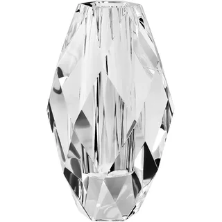 DONOUCLS Kristallvase Transparent, Elegante Massives Blumenvase für Wohnzimmer, Eingangsbereich, Hochzeit und Geburtstag Tischdekoration, Höhe 20cm