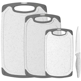 Gräwe Schneidebrett-Set Polypropylen 4-tlg. 3 Größen  Weiß
