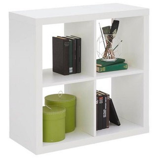 Carryhome Raumteiler, Weiß, Holzwerkstoff, 77x77x38 cm, Made in EU, Beimöbel erhältlich, Arbeitszimmer, Büroregale, Bücherregale