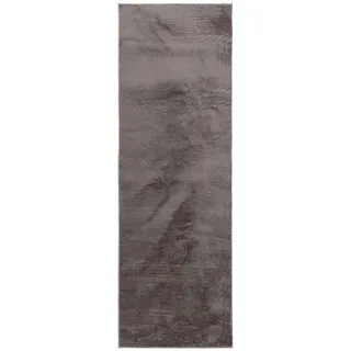 benuta Kunstfellteppich, Grau, 80x300 cm, pflegeleicht, Teppiche - Böden, Teppiche, Fellteppiche