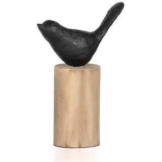 Moritz Skulptur Vogel klein, Holz Deko Figuren Wohnzimmer Holzdeko Objekte Holzdekoration
