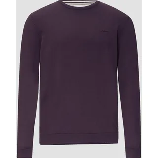 S.Oliver - Strickpullover mit Logo-Stickerei, Herren, lila, L