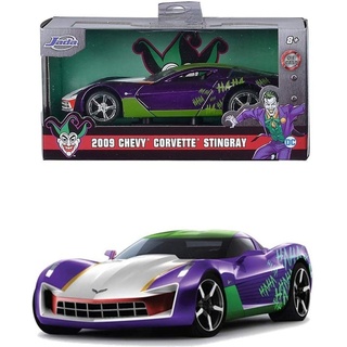 Jada Spielzeug Auto The Joker 2009 Chevy Corvette Stingray DC Modellauto