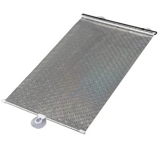 Verdunkelungsrollo mit Saugnapf, temporärer tragbarer Saugnapfes Rollo Fensterroll,Balkon-Sonnenschutz,Sichtschutz,für Küche, Büro, Autofenster,Thermo Dachfenster Rollo (W68xH125cm(27x49in),Silver1)