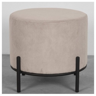 RINGO-Living Stuhl Hocker Healani in Beige aus Cord 410x460mm, Möbel beige