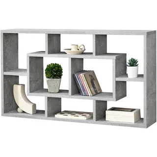 [en.casa] Wandregal Saputit 85 x 16 x 48 cm Grau
