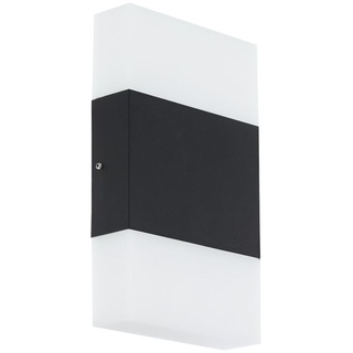 LED Wand-/Deckenleuchte LINOSA Up & Downlight schwarz weiß L:12,5cm H:21,5cm T:4cm IP54