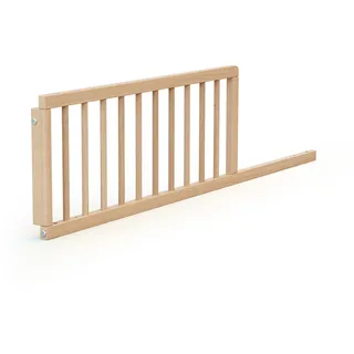 AT4 – Babybettgitter 120 cm FESTIVEE Lackierte Buche – 120 x 32 x 4 cm | Einfach zu installieren | MassivHolz