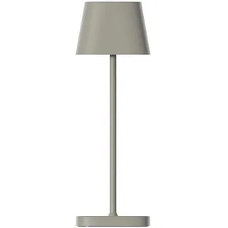 blomus Mobile LED Leuchte -KODU- | Mobile Akku Tischlampe aus Aluminium | Farbe Silk Gray | Ø7 x 20H cm | 3 Lichtfarben | Dimmbar per Touch | IP65