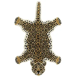 Leopard Teppich - Beige 100x160