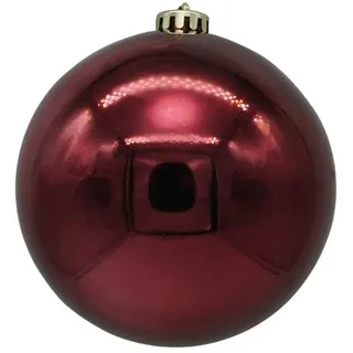 Annastore Weihnachtsbaumkugel Weihnachtskugeln aus Kunststoff zum Hängen für den Außenbereich (6 St), Frost und Wetterfest, Outdoor Weihnachtkugeln rot Ø 14 cm