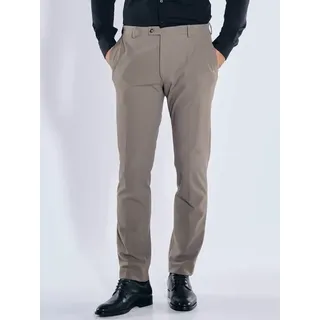 emilio adani Herren Anzug-Hose aus italienischem Garn Beige slim fit uni - 98