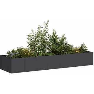 vidaXL Pflanzkübel Schwarz 280x80x40 cm Stahl