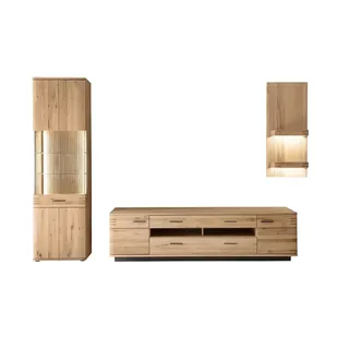 MCA Furniture MCA Wohnwand Salvador Holz Balkeneiche
