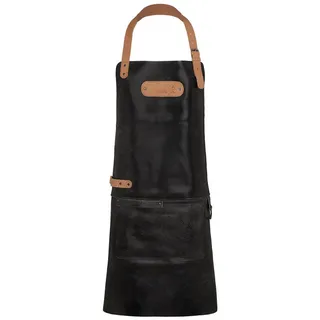 BLACK FOREST FOX Grillschürze BARMAN Barista Cracker Leder Schürze Grill Arbeits Antik Schwarz schwarz