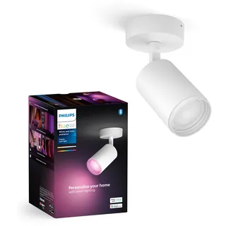 Philips Hue White & Color Ambiance Fugato 1er Spot, weiß 1x350lm, dimmbar, 16 Mio. Farben, steuerbar via App, kompatibel mit Amazon Alexa (Echo, Echo Dot), neue Generation