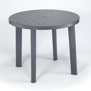 PROGARDEN Tondo Gartentisch Ø 90 x 72 cm Anthrazit