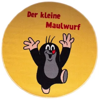 Klaus Herding GmbH Der kleine Maulwurf Rund 100 cm Gelb Kinderteppich Children Rug