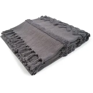 Magma Heimtex Adara Plaid 170 x 130 cm Anthrazit