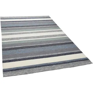 Teppich GINO FALCONE "Rosetta-Stripes" Teppiche Gr. B/L: 120 cm x 180 cm, 20 mm, 1 St., blau Esszimmerteppiche In- und Outdoor geeignet, Wohnzimmer