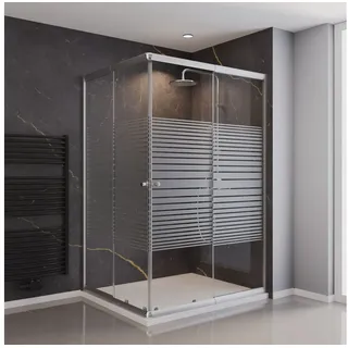 Schulte Corner Duschkabine mit Schiebetüren rechts 120 x 180 cm Silber/Sicherheitsglas