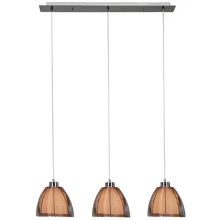 Brilliant Relax 3-flg. 60W 60 cm bronze/chrom