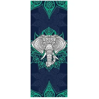 LuxusKollektion Sporthandtuch Yoga Handtuch Mikrofaser 185x65cm rutschfest Muster 12, (1-St) blau|bunt