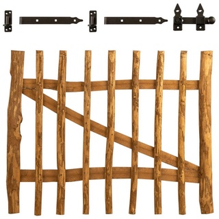 BooGardi TI Gartentor imprägniert · 100 cm · Lattenabstand 7·9 cm · Breite: 100 cm · Braun