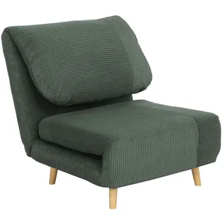 furnicato Sessel Schlafsessel Grün 82L x 87B x 89H cm, klappbar zum (1-St) grün