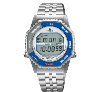 Seiko Digital Alarm Chronograph Rotocall Edelstahl 37 mm SMGG21P1