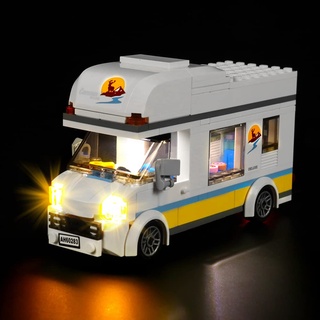 Led Licht Set für Lego 60283 Ferien Wohnmobil Spielzeug, Campingbus Dekorations Led Beleuchtungs Set Light Kit for Lego 60283 Holiday Camper Van - Nur Lichter Set, Kein Modell
