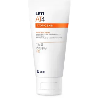 LETI AT4 Windelcreme – feuchtigkeitsabsorbierende Paste mit abwehrstärkenden und schützenden Inhaltsstoffen speziell für die Pflege des empfindlichen Windelbereichs bei Neurodermitis, 75ml