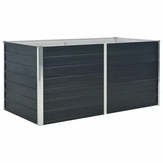 vidaXL Garten-Hochbeet verzinkter Stahl rechteckig 160 x 80 x 77 cm Anthrazit 