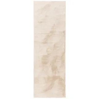 benuta basic Furry Fellteppich 70 x 200 cm Beige