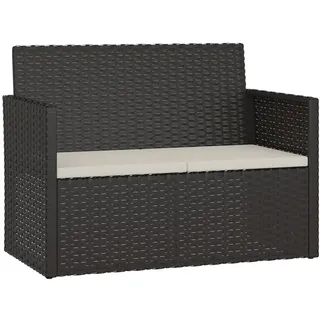 vidaXL Gartenbank 105 x 56 x 75 cm Schwarz