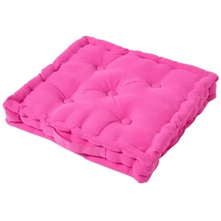 Homescapes Sitzkissen Unifarben 40 x 40 cm Pink