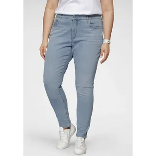 Skinny-fit-Jeans LEVI'S PLUS "311 PL SHAPING SKINNY" Gr. 20 (50), Länge 34, blau (bleached) Damen Jeans Röhrenjeans figurformend mit Stretch
