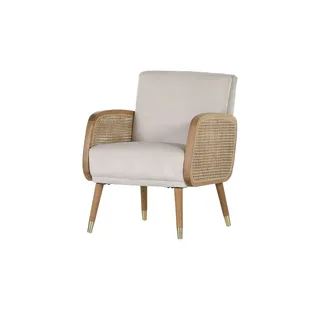 Sofa.de Sessel GLORIA Flachgewebe 64 x 83 x 75 cm Weiß gepolstert