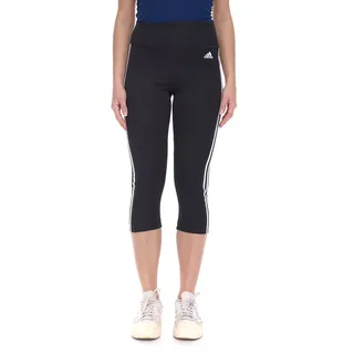 adidas Designed to Move High-Rise 3-Streifen Sport 3/4-Tight Damen Sport-Leggings mit AeroReady Fitness-Hose Capri-Leggings GL3985 Schwarz - XS