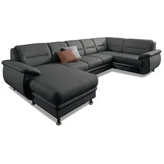 sit&more Wohnlandschaft Kunstleder U-Form 312 cm Grau