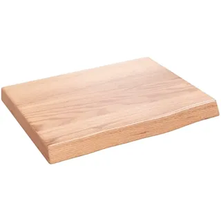 vidaXL Waschtischplatte Hellbraun 40x30x(2-4) cm Massivholz Behandelt